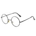 Full-Frame Bare Face Retro Unisex Photochromic Metal Large Long Face Clear Black Frame Plain Front Slender Plano