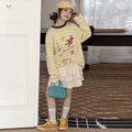 Girls' Striped Long Sleeve Tee & Tulle Skirt Set