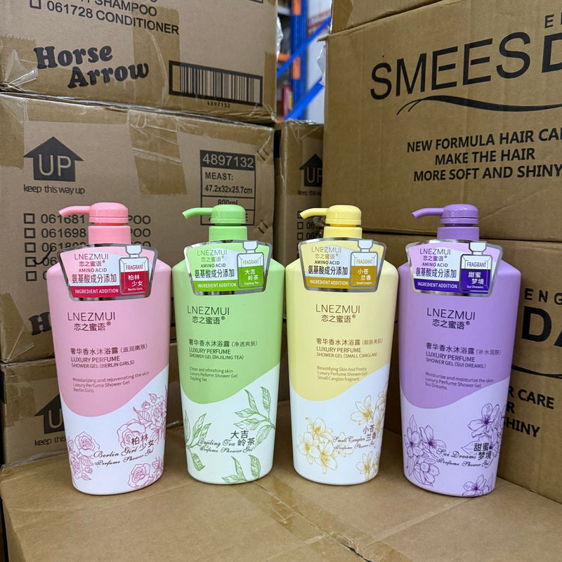 香港恋之蜜语香水沐浴露持久留香香氛滋润嫩肤美肌大瓶装家庭用1L