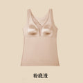 299秋冬无痕缎面保暖一体式聚拢背心款抗菌内衣女显廋立体固定杯