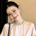Women's Spring New Chinese Batwing Sleeve Short Sleeve Crew Neck Frog Button Shirt + - Off White