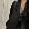 Women's Fall Chanel-Style Korean Loose Blazer 2026 - Black