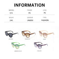 Round Cat-Eye Women New Fashionable Contrast Sunshade Glasses Western Retro Men ins Premium Sunglasses