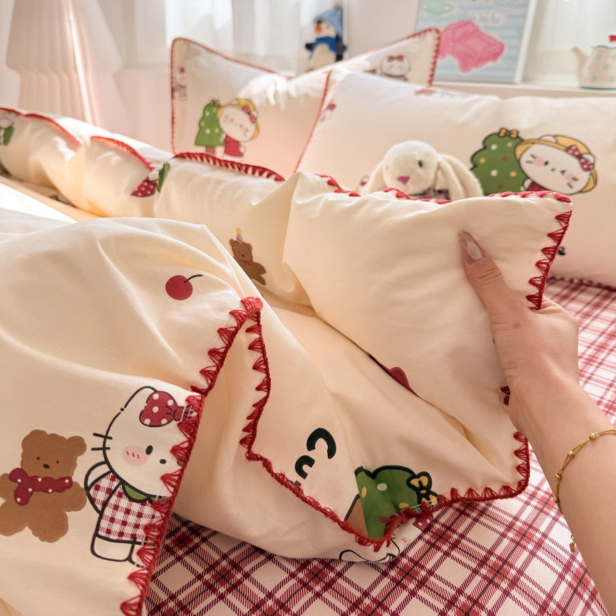 Cherry Cottage Cotton 4-Piece Bedding Set - view 5