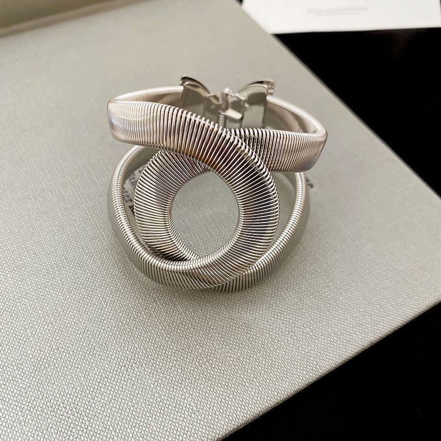 Geometric Multi-Layer Wrap Cuff Bracelet - view 9