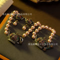 French Heavy-Duty Vintage Accessory Height Stock Vintage Tea Cup Accessory Light Luxury Design Detail Jewelry Set