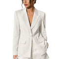 Women's Lace Tie-Front Waist-Tie Lightweight Blazer 2026 - Black