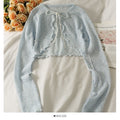 Women's Tie Front Sheer Chiffon Shawl Cardigan