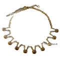 Vintage Accessory Premium Western Alloy Heavy-Duty Distressed Style Rabbit Stud Niche Design Detail Necklace Set