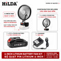 21V Cordless Rechargeable Fan - Outdoor Portable, Makita Battery Compatible