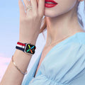 For appleiwatch Watch Band s5678 Third Gen Stretch Jacquard Leopard Apple Nylon Woven Single Row Band