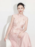 New Chinese Zen Embroidered Skirt + Vest 2-Piece Set