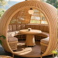 Outdoor leisure courtyard pavilion rattan bread shape pavilion deck outdoor balcony creative landscape ornaments