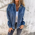 Women's Fall Minimal Jacket 2026 | Trendy Jacket - Blue