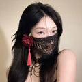黑色花朵面具假面舞会装扮道具晚会年会半脸面具眼罩化妆之夜面罩