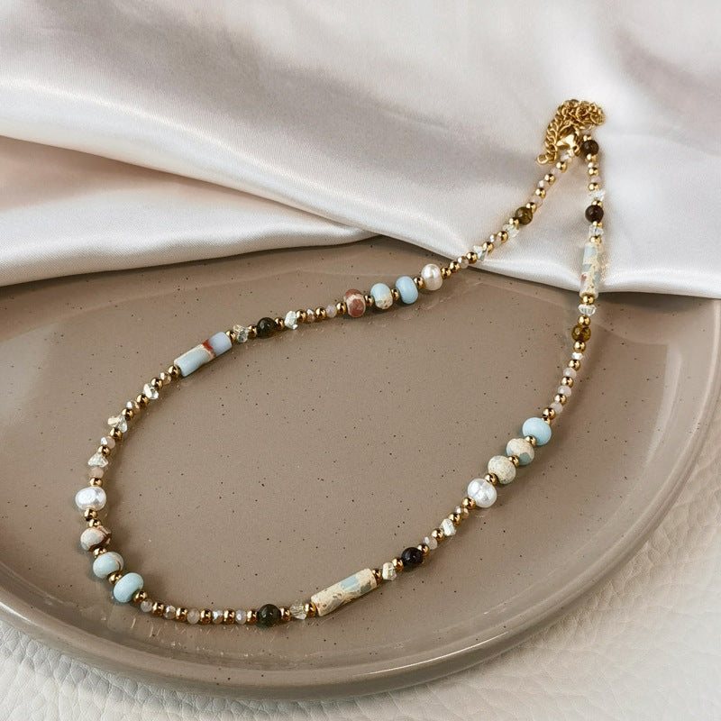 Baroque Pearl Cylinder Pendant Necklace - view 7