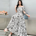 Women's Bohemian Floral Elastic Dress + Skirt + Long Skirt 2026 - 1-1#