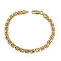 5mm Emperor King Chain Byzantine Square Piece Press Flower Necklace Bracelet Set Men Keel Chain Return Shape Chain Unisex Fine Chain