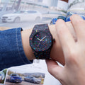 New Trendy Mens Watch Premium Waterproof Creative Personality Graffiti Hip-Hop Stylish Watch Cross-Border Hit