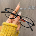 Korean Style Artsy Oval Round F9510ZM Book Nerd Frame Fashionable Cat-Eye Glasses Frame Women Cinnabar Sun Glasses Wholesale