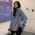 Women's Fall Korean Casual Loose Jacket + Top 2026 | Trendy Jacket - Light Blue
