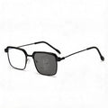 Men Formal Black Gold Square Frame Progressive Photochromic Reading Glasses Distance-Near Dual Anti-Blue Elderly Reading Glasses