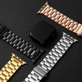 Fits Apple watch Band Stainless 3 Bead Fashionable Metal Apple Band
