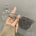 Prescription Glasses Light-Changing Anti-Blue Big Frame Plano Polygon Frame Influencer Live Finish Item Prescription Sunglasses