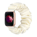 For apple iwatch Watch Band Overseas Layered Combo Crease Color Ding Shiny Thread Satin Stretch Large Scrunchie Apple Band