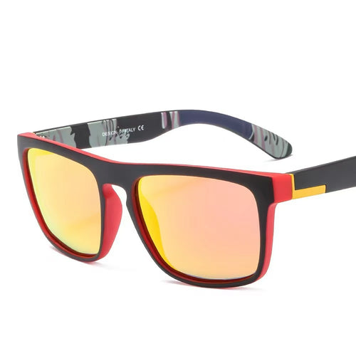 New Men Polarized Sunglasses Iridescent Lens Sports Style Sunglasses Elastic Paint PC Frame Glasses 168