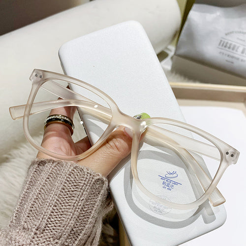 Stud Frame Prescription Frame Anti-Blue Plano Bare-Face Tool Slender Versatile Unisex Student Glasses Prescription Sunglasses