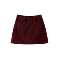 Fall-Winter Fashion Elegant Petite High Waist Skirt + Short Skirt