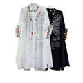 Plus Size Rhinestone Long Shirt, Niche European Design
