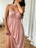 Backless Camisole Loungewear Long Dress, 2-Way Wear