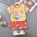 Women's Summer Cotton Short Sleeve Set 2026 | 2 Piece Outfit Set - Orange