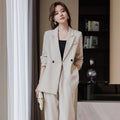 Spring-Summer Professional Elegant Jacket + Pants 3-Piece Set