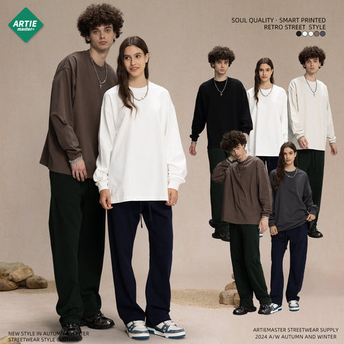 Men's Fall/Winter 385G Oversize Crew Neck T-Shirt