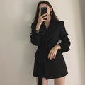 Women's Fall Korean Hong Kong Tie-Front Waist-Tie Blazer 2026 - Off White