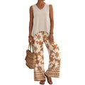 Printed Tank Top + Pants 2-Piece Set