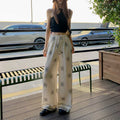 Summer Bohemian Ethnic Printed Drapey Lightweight Wide Leg Pants + Pants