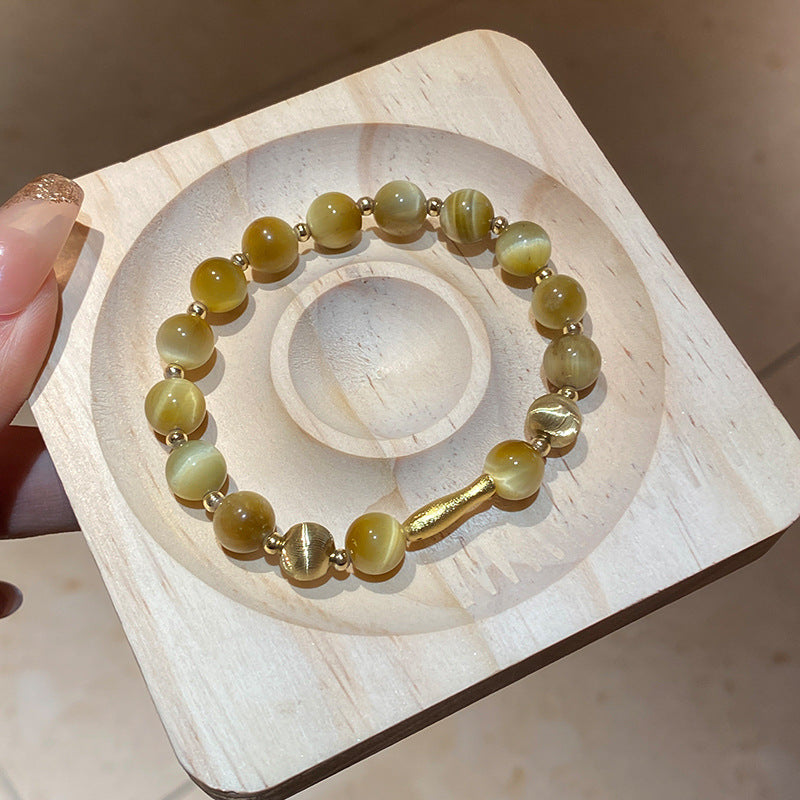 Chinese-Style Tiger's Eye Beaded Bracelet - view 6