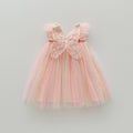 amazon rainbow wings mesh girls dress 2026 summer style flying sleeve baby princess dress puff skirt