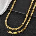 Western Trendy Necklace Bracelet Set Men Women Premium Simple Hip-Hop Line Spliced Cuban Chain Accessory
