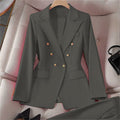 Women's Office Professional Waist-Tie Fitted Jacket + Top 2026 - Royal Blue