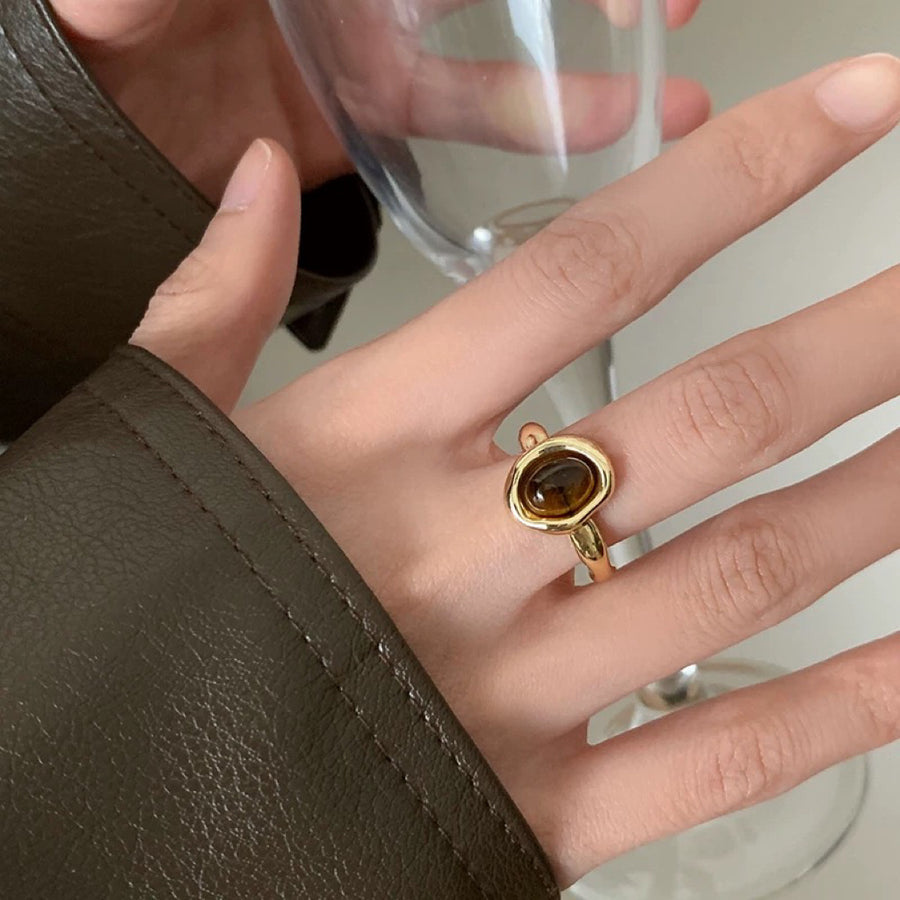 Vintage Tiger's Eye Open Ring - view 10