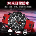 Swiss Brand Multifunction New Mens Watch Silicone Band Quartz Watch Live Export Bestseller Drop Ship