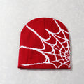 spider web y2k foreign trade knitted hat european and american hat trend winter hat jacquard special