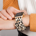 Custom Fits apple watch Band S87 Cross-Border Hit Stretch Hair Tie Printed Leopard Apple Band