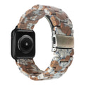 For Appleiwatch Watch Band New Import Butterfly Buckle 78 Third Gen 3 Bead Clear Apple Resin Band