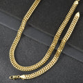 Western Street Breeze Dense Twist Necklace Cuban Chain Chunky Chain Stripe ins Influencer Style Fashionable Necklace Bracelet Set